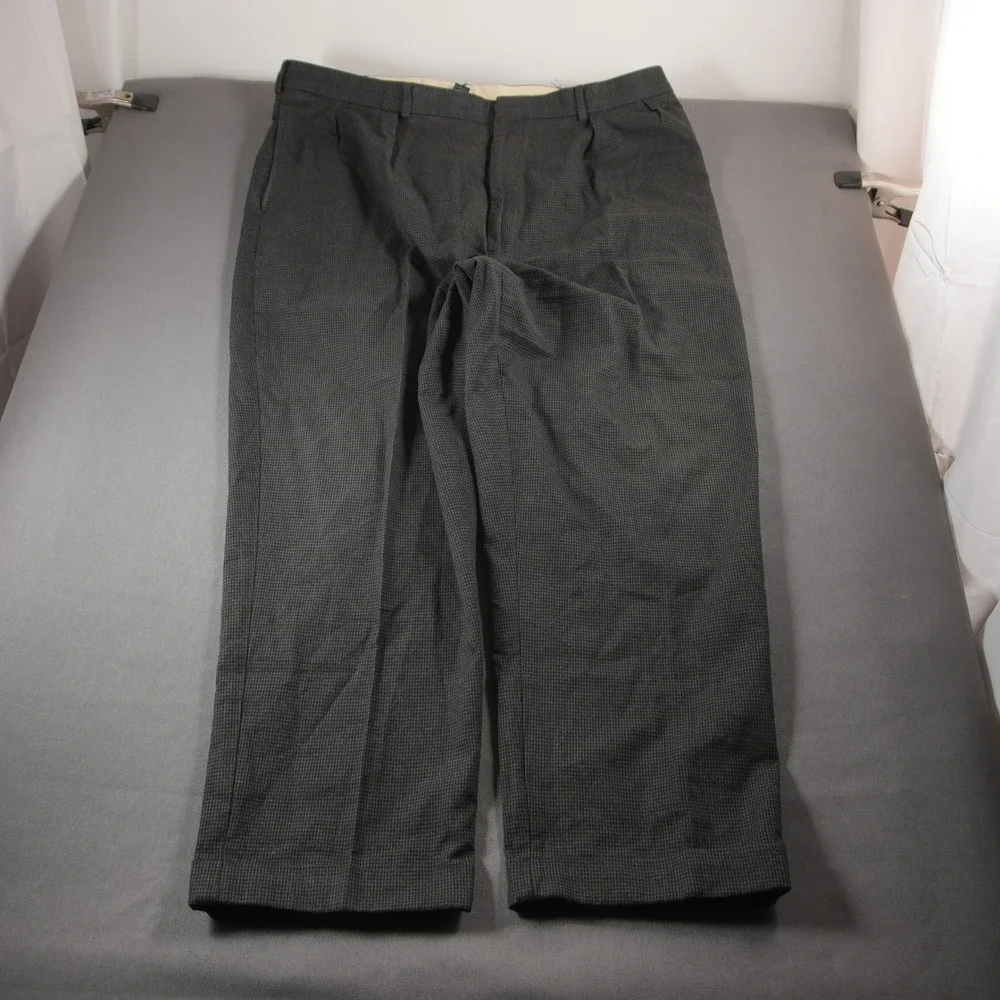 Vintage Polo Ralph Lauren Houndstooth Pleated D-Ring Adjusters Men Pants 42/28